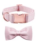 Lionet Paw's Silk Pink Dog Collar with Removable Fly for Puppies & Cats - Comfortable XS (20-30cm) | International Shipping Available - Buy Online on SooperMarket.com