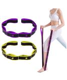 Yoga Elastic Bands Set - 2 Pieces Stretch Resistance Bands for Yoga, Pilates, Dance - Purple Yellow - Buy Online on SooperMarket.com