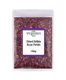Dried Edible Rose Petals 100g by Virgolden - Premium Natural Flowers for Bath, Spa, Wedding Confetti & Crafts - Buy Online on SooperMarket.com