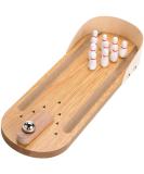 Table Top Mini Bowling Game Set - Tabletop Wooden Board Mini Arcade Desktop Tiny Bowling Shooting Alley Office Desk Stress Relief Gadgets Small Finger Toys Fun Gag Gifts for Men Adults Kids Teens Boys - Buy Online on SooperMarket.com