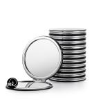 Getinbulk Compact Magnifying Mirror Set - 12 Pcs Double-Sided 1X/10X Magnification PU Leather - Black - Buy Online on SooperMarket.com