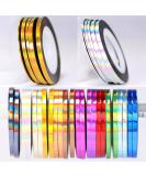 36 pcs 1mm 2mm 3mm Popular Nail Striping Tape Line For Nails Decorations Diy Nail Art Self-Adhesive Decal Tools Holographic - Buy Online on SooperMarket.com