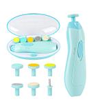 Lupantte Electric Baby Nail Trimmer with Light and 6 Grinding Pads - Safe Nail File and Clippers for Newborns, Infants, Toddlers, Kids and Adults - Green - Buy Online on SooperMarket.com