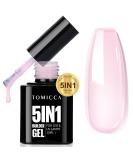 TOMICCA 5 in 1 Builder Nail Gel - 15ML Strengthening Light Pink UV Gel Polish for Hard Nails Tips & Extensions - Repair, Decoration, Easy to Shape - Buy Online on SooperMarket.com