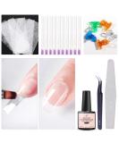 Magical Silk Fiberglass Nail Extension Kit with Building Gel - Nail File, Tweezers, Nail Tips Clip Included - Buy Online on SooperMarket.com