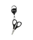 Booms Fishing S01 Braided Line Scissors Cutter | Saltwater/Freshwater Shears with Retractor | Black Serrated Fishing Tool - Buy Online on SooperMarket.com