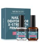 Morovan Nail Prep Dehydrator and Nail Primer X-strength, No Burn Non Acid Nail Primer and Dehydrator for Acrylic Powder Fast Dry 0.5oz Clear Nail Primer+Dehydrator - Buy Online on SooperMarket.com