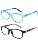 Children Optical Glasses Frame tr90 Flexible Bendable One-piece Safe Eyeglasses Girls Boy Black/ Clear Blue - Buy Online on SooperMarket.com
