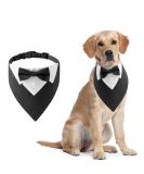 Hacraho Formal dog-smoking banda 1 piece dog smoking banda dog-wedding collar with fly and tie adjustable black neckerchief for medium-sized and large dogs m m black - Buy Online on SooperMarket.com