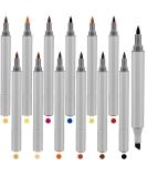 Leather Dye Marker Pens - 12 Pack Dual Tip Touch Up Pen Set for Shoe Repair - 12 Colors - Buy Online on SooperMarket.com