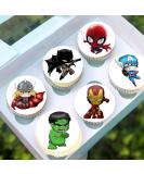 Pre-Cut Superheroes 1A Edible Stand up Wafer Paper Cupcake Toppers Cake Decorations Birthday Party Superhero Mix (12) - Buy Online on SooperMarket.com