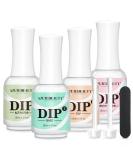 AZUREBEAUTY Dip Powder Liquid Set 15ml/0.5oz, 7 Pcs Dipping Powder Base Top Coat, Activator, Brush Saver, Nail File Necessary Tools for Dip Powder Nail Set No Nail Lamp Needed Multi-4 liquid - Buy Online on SooperMarket.com
