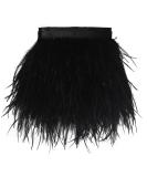 2 Yards Black Ostrich Feathers Fringe Trim Ribbon for Sewing & Crafts - 3-4 inch Width - Buy Online on SooperMarket.com