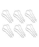 6-Piece Brass Hair Combs Set for Women - Large 65 x 35mm Silver Hair Bun Clips and Accessories - Buy Online on SooperMarket.com