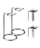 Linkidea 2-Pack Stainless Steel Razor & Brush Holder Stand - Deluxe Non-Slip Base - Buy Online on SooperMarket.com