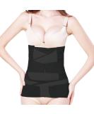 TiRain Postpartum Belly Wrap 3 in 1 - Postpartum Belly Binder & C Section Belt for Postnatal Recovery Support - Black, Size L - Buy Online on SooperMarket.com