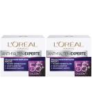 L'Or al Paris Night Care - Anti-Aging Moisturizing Cream with Calcium for Wrinkles - Expert 55+ | 2 Pack (50 ml each) - International Shipping Available - Buy Online on SooperMarket.com