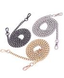 Swpeet 3Pcs Luxury Fashion 47 Inche Replacement Flat Chain Strap with Buckles Set, Perfect for DIY Metal Shoulder Cross Body Bag Hand Bag Purse Replacement ( Gold + Silver+ Gun-Black - Buy Online on SooperMarket.com