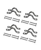 Vtete 8 Pcs Stainless Steel 3/8" Pad Eye Straps for Bimini Boat Top with 16 Pcs Screws, Kayak Deck Loops Tie Down - Buy Online on SooperMarket.com