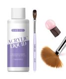 Saviland Monomer Acrylic Nail Liquid 4.06 oz - Non-Yellowing EMA Monomer with #12 Brush | Perfect for Beginners & Professionals | DIY Acrylic Nail Extensions - Buy Online on SooperMarket.com