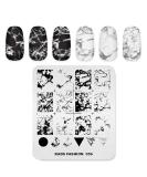 Marble Crack Geometry Nail Stamping Plate for DIY Manicure - FA056 - Buy Online on SooperMarket.com
