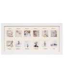 Orbis Wood Side Baby Collage Keepsake Frame - 12x 2x2 Slots, White - Buy Online on SooperMarket.com