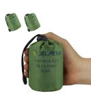 Delmera Emergency Sleeping Bag - Lightweight Waterproof Thermal Survival Gear for Outdoor Adventure - 2 Pack (Orange/Green) - Buy Online on SooperMarket.com