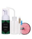 100ml Eyelash Extension Cleanser & Lash Mousse | Lash Shampoo for Extensions with Mascara Brush & Reusable Makeup Remover Pad - Buy Online on SooperMarket.com
