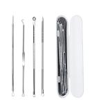 Blackhead Acne Removal Extractor Kit | Professional Stainless Pimple Blemish Tools with Storage Box - 4PCS - Buy Online on SooperMarket.com