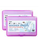 Travel Laundry Detergent Sheets - Fresh Scent Easy to Use 64 Loads - Enyur Washer Sheets (2 Pack - Buy Online on SooperMarket.com