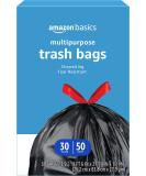 Amazon Basics 30 Gallon Drawstring Trash Bags - 50 Count | Multipurpose Garbage Bags - Buy Online on SooperMarket.com