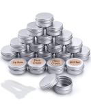 20 pieces aluminum empty jars round travel cream jar for cream lotion masks cosmetics nail art (20 ml) (silver) - Buy Online on SooperMarket.com