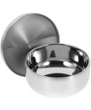 Milisten Stainless Steel Shaving Soap Cream Bowl with Lid Shaving Mug for Home Bathroom Silver - Buy Online on SooperMarket.com