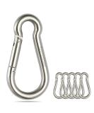 sprookber Stainless Steel Spring Snap Hook Carabiner - 304 Stainless Steel Clips, Set of 6 2.25 Inch - Buy Online on SooperMarket.com