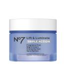 No7 Lift & Luminate Triple Action Fragrance Free Night Cream - Anti Wrinkle, Collagen Peptide Brightening Cream - Skin Firming Hyaluronic Acid & Hibiscus + Vitamin C Face Cream (50ml) - Buy Online on SooperMarket.com