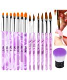 Buy Ebanku 14 PCs Professional Nail Brush Set for Gel & Acrylic Nail Art - International Shipping Available - Buy Online on SooperMarket.com