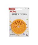 Nuby 100% Soft Silicone Teether with Massaging Bristles - Orange | Soothes Baby's Gums - Buy Online on SooperMarket.com