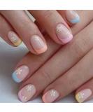 Hkanlre Square French Press on Nails Short Cute Fake Nails Acrylic Flower False Nails for Women and Girls 24PCS style 3 - Buy Online on SooperMarket.com