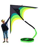 Flying Hoofer Delta Kite for Kids and Adults - Easy to Fly 9ft Huge Delta Kite with 98ft Tail - Perfect Kite for Beginners - Buy Online on SooperMarket.com