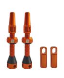 Orange 44MM BWSHLF Tubeless Presta Valve Stem Kit with Valve Core Remover Tool - Lightweight Alloy Valve Caps (Pair) - Buy Online on SooperMarket.com