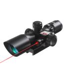Pinty 2.5-10x40 Tactical Rifle Scope with Red Laser Combo - Green Lens - Buy Online on SooperMarket.com