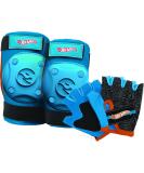 BELL Kids Protective Pad and Glove Sets Hot Wheels - Black/Blue/Orange | Safety Gear for Children - Buy Online on SooperMarket.com