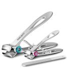 SZQHT Extra Wide Jaw Opening Nail Clippers for Thick Nails - Professional Ingrown Toenail & Fingernail Cutter - Manicure Pedicure Set for Men & Women - Buy Online on SooperMarket.com