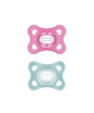 MAM Comfort Schnuller in the 2 Set particularly small and light baby pacifier for newborns made of 100 % silicone with soft MAM SkinSoft suction part & pacifier box 0-6 months pink/min pink/mint 0-6 months (2 Pack) - Buy Online on SooperMarket.com
