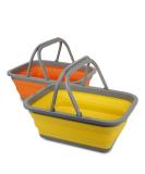 Tiawudi 2 Pack Collapsible Sink with 2.25 Gal / 8.5L Each Wash Basin for Washing Dishes, Camping, Hiking and Home Orange and Yellow - Buy Online on SooperMarket.com