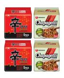 Nongshim Shin Ramyun Chapagetti Chajang Instant Ramen Noodle Soup 2 Flavours Assorted Bundle (Pack of 20) by CNMART - Buy Online on SooperMarket.com