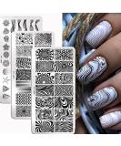 Mwoot 3Pcs Geometry Nail Art Stamping Plate Set Lines Theme Template Nail Art Stencil Manicure Print Tool - Buy Online on SooperMarket.com