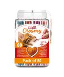 Catit Creamy Healthy & Hydrating natural grain free lickable squeezy Cat Treat sticks 80 x 10g (20ea chicken tuna salmon lamb) tubes in reusable gift jar Mixed - Buy Online on SooperMarket.com