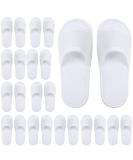 Elcoho 12 Pairs Open Toe Spa Slippers White Spa Hotel Guest Slippers for Spa, Party Guest, Hotel and Travel, Fits Most Men and Women - Buy Online on SooperMarket.com