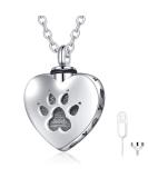 cluis Urn Necklace for Ashes Cremation Necklace Paw Print Pet Urn Heart Necklace Animal Cremation Jewelry for Ashes Memorial Keepsake Jewelry for Women Dog's Cat's Pet Ashes - Buy Online on SooperMarket.com